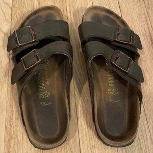 Women's Brown/Green Cork Birkenstocks